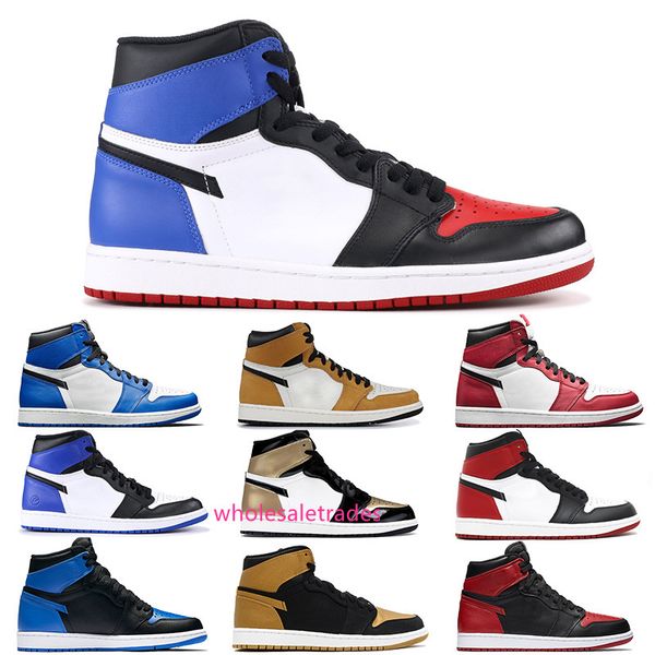 

3 unc basketball shoes for men jumpman 1 chicago black glod toe banned fragment game royal mens sport sneakers designer shoes