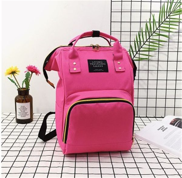 Multifunction Large Capacity Mummy Bag Baby Diaper Nappy Bag Backpack Green Flowers Pattern