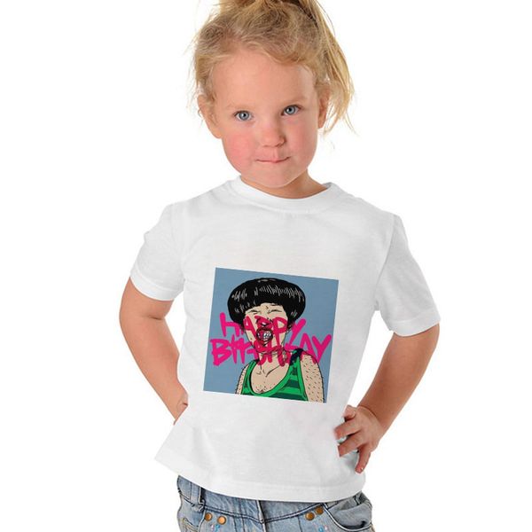

vogue kids t shirt kawaii princess cool hip hop happy birthday print boys christmas shirt round neck girls t-shirt lovely cozy, Blue