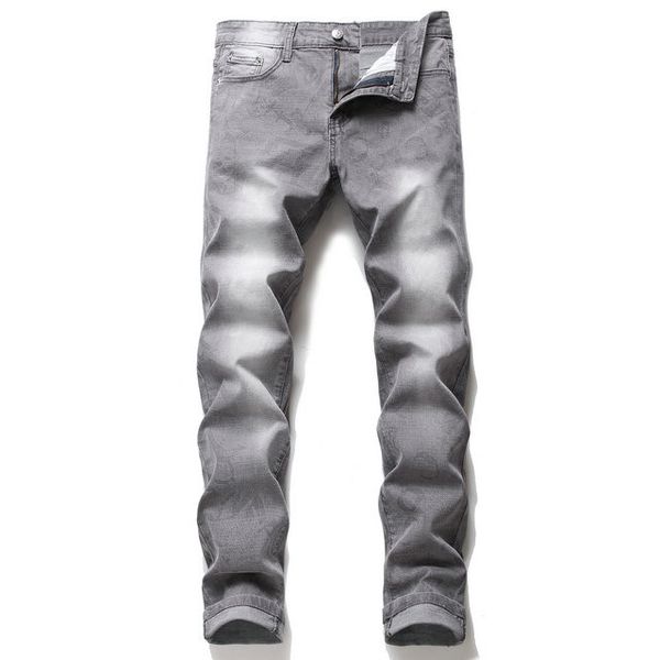 

2020 mens jeans slim fit ripped mens black pants hi-street distressed denim joggers fashion designer jeans pour hommes, Blue