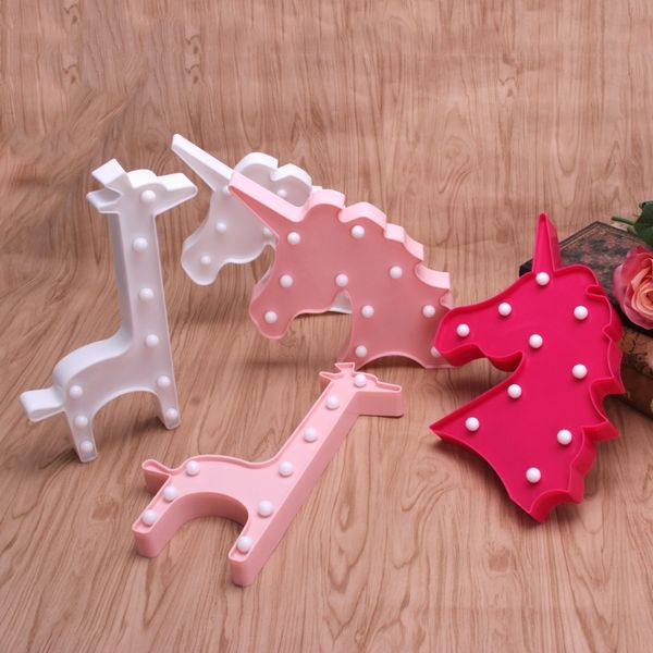 

3d marquee angel table lamp 9 led battery operated night light children's room decor