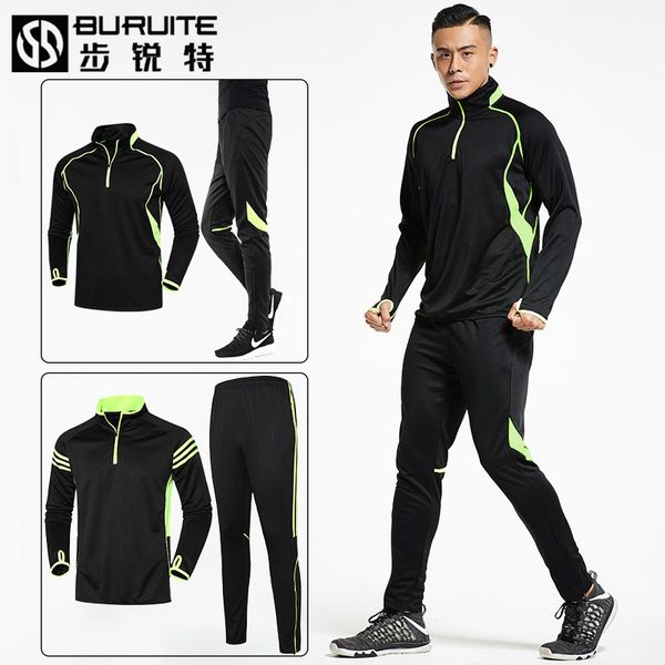 

men's sports suit spring and autumn 2018 new youth trend running fitness suit women's pants long sleeves, White;black
