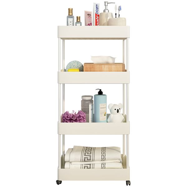 

bathroom shelf bathroom trolley trolley storage storage shelf mobile floor pulley multi-layer kitchen kitchen storage organization