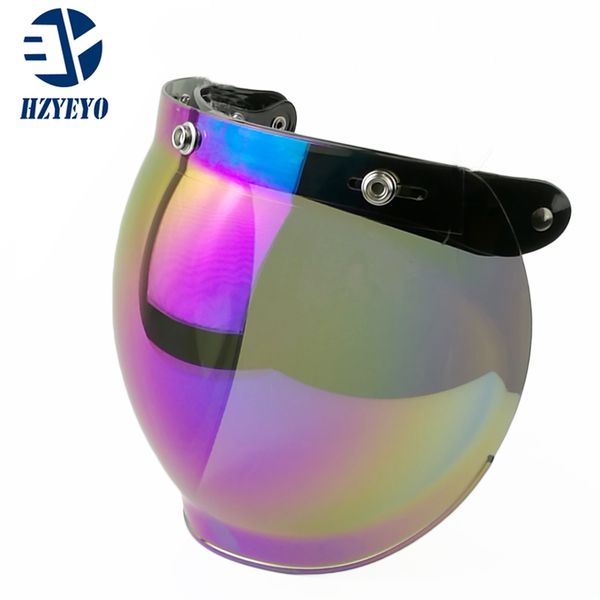

motorcycle windshield for vintage helmet for moto helmet bubble visor beon torc 3 snap open face helmet, hzyeyo