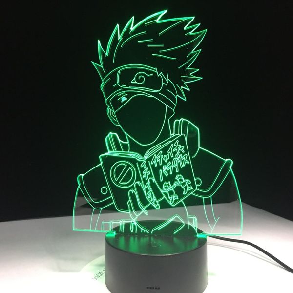 

new dragon ball naruto lamp led novelty lights acrylic 3d lamp 7 color change usb baby sleeping night light drop ship
