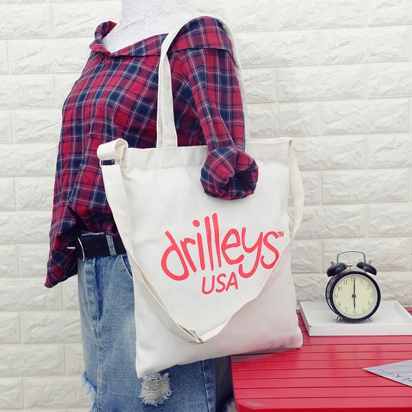 

canvas tote bag handmade pure cotton canvas shopping school books trip bag women shoulder shopping bags