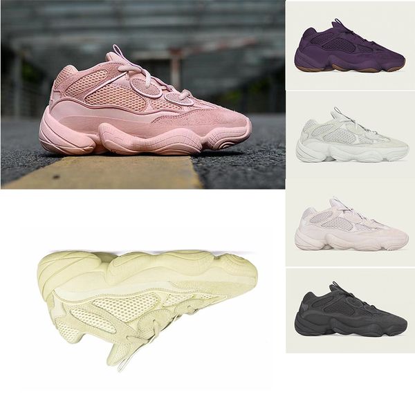 

2019 New Wave Blush Desert Rat Super Moon Yellow Shoes Kanye West Mens Women Sneaker Sports Shoes 36-45
