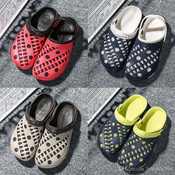 

designer sandals hole shoes new summer women men croc flat shoes eva sandals flip flops slippers croc band beach shoes quality, Black