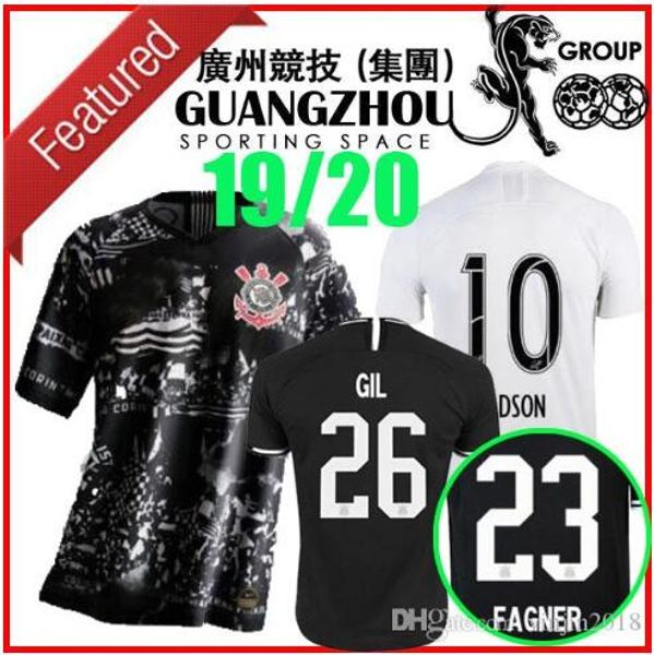 

Corinthian 19 20 third occer jer ey 2019 2020 uv a cami eta home away gil ronaldo jad on fagner pedrinho man football hirt, Black;yellow