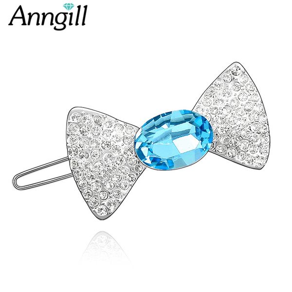 

women new crystal from swarovski bowknot hairpins wedding bridal headwear hair pins styling tools hair clip braiding accessories, Golden;white