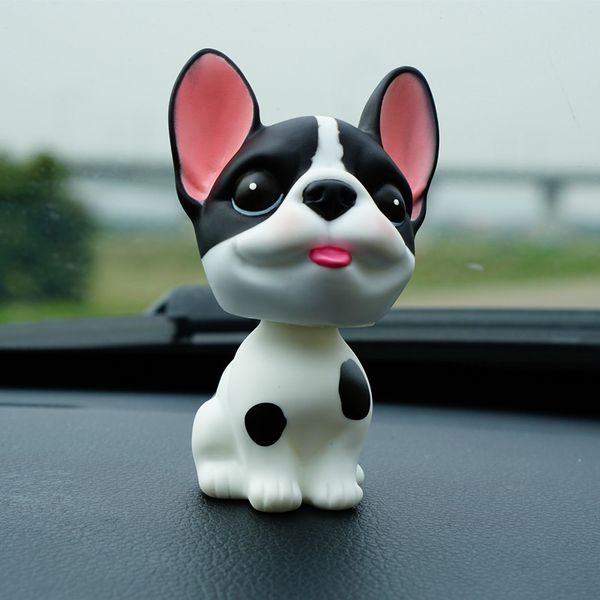 

car ornament cute shaking head french bull dog doll automobile decoration auto interior dashboard bobble head toys accessories