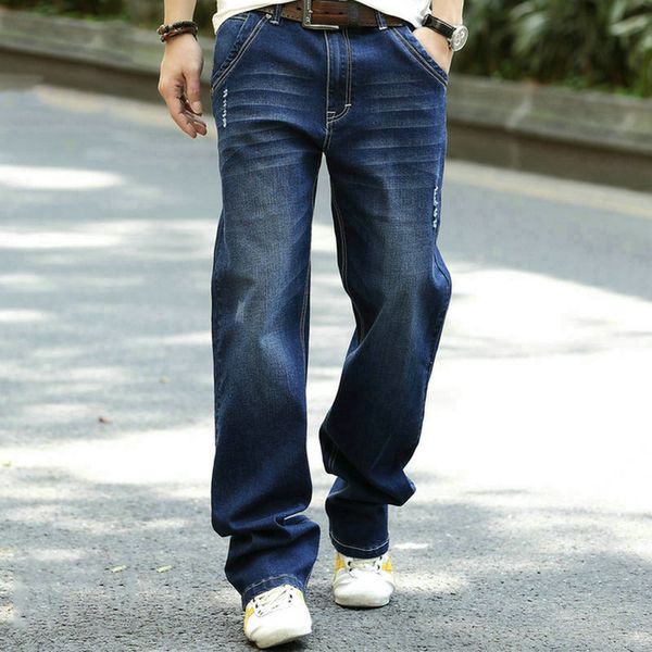 dark blue baggy jeans mens