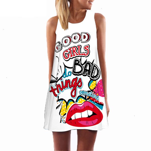 

женщины одежда бальные платья летнее платье женщин новые моды красные губы печати cute платье без рукавов o шеи повседневные платья vestidos, Black;gray