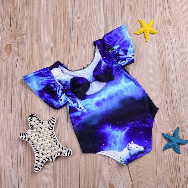 

infant kids newborn baby summer baby girls 3d printing one piece swimsuits romper bathing outfits dropshipping, White