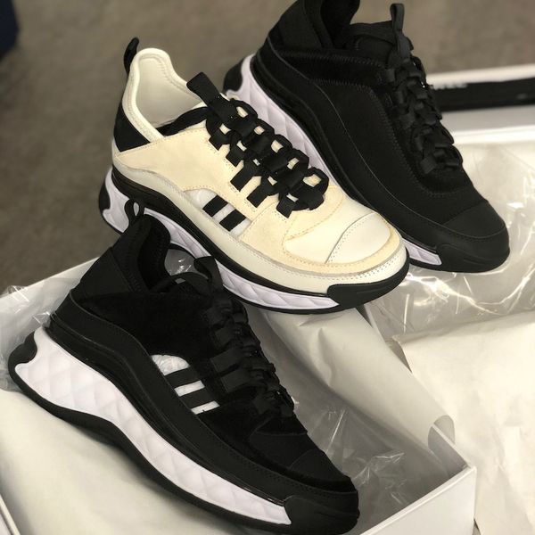 

platform shoes sneakers velvet black leather sneakers fashion rwomen velvet calfskin shoes sports shoes oversize plate forme trainers