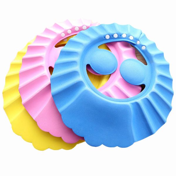 

2019 convenient baby shampoo round waterproof baby shower cap for bathinghat drop shipping