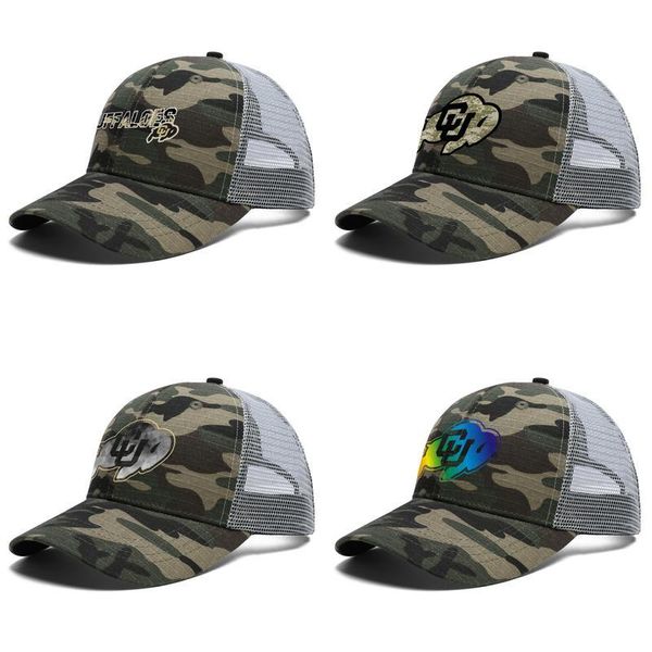 

colorado buffaloes football coconut tree logo adjustable trucker cap cricket custom youth vintage baseball hat camouflage core, Blue;gray