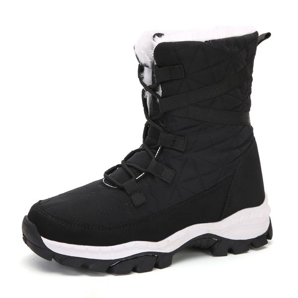 

winter new trend women's shoes thick cotton shoes high-snow boots casual outdoor warm breathable non-slip, Black