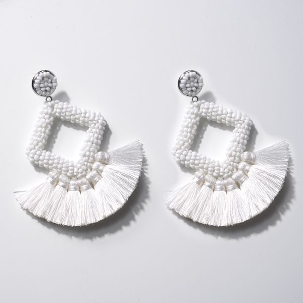 oz-oz Girls Womens Handmade Dangle Earrings Fashion Earring White Red