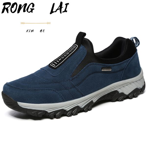 

four seasons outdoor suede leisure hiking shoes male training hiking shoes waterproof non-slip work climbing sports