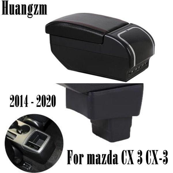 

for cx-3 cx 3 cx3 armrest box usb charging interface heighten central store content cup holder ashtray accessories