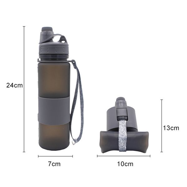 

new-500ml collapsible water bottle with hand strap,leak proof twist cap,bpa water bottle