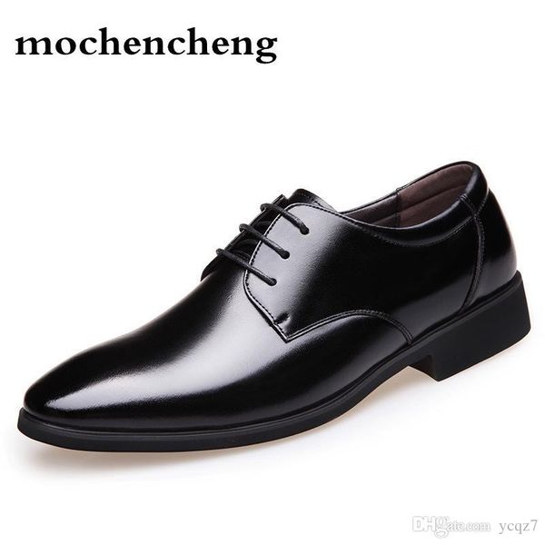 

2018 european solid fashion adults shoes lace up cool spring/autumn men's dress shoes leisure casual men flats, Black