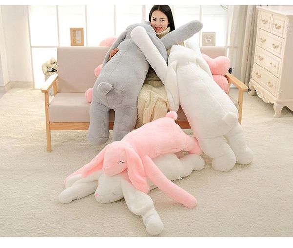 

funny] large size 120cm soft cartoon big ear rabbit plush toy giant animal rabbit stuffed pillow girl doll kids gift