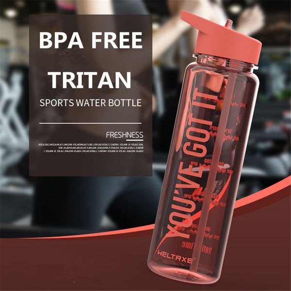 

bpa 750ml tritan plastic sports outdoor water bottle with volume scale printing for kitchen my drink juice handle kettle