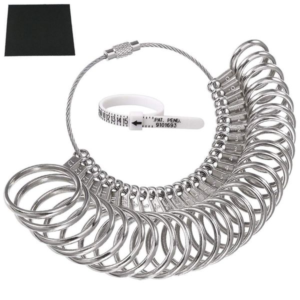 

standard jewelry ring sizer mandrel stick vintage finger gauge ring measuring sizes jewelry tool set equipments #ll