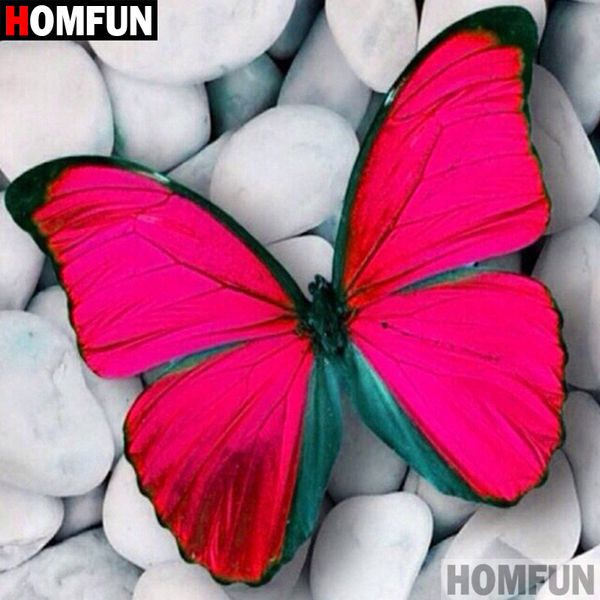 

5d diy diamond painting full round drill "butterfly stone" 3d embroidery cross stitch gift home decor