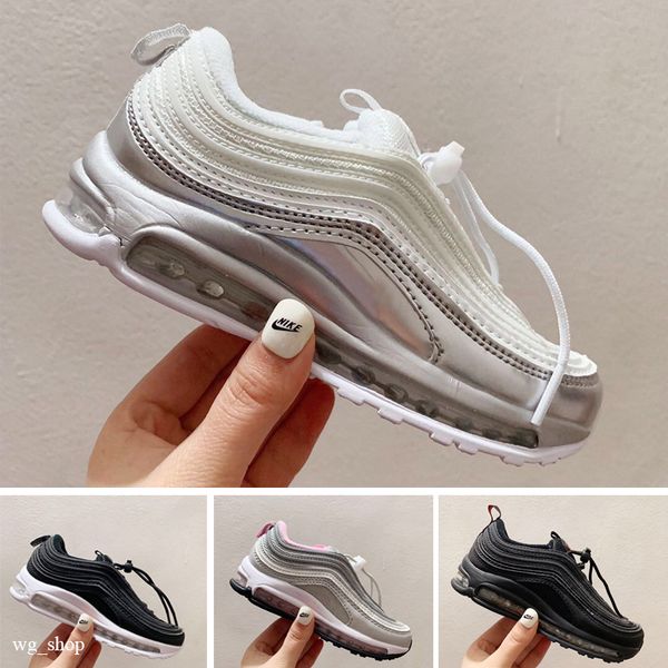 

2019 kids leather and fabric breathable running shoes og tpu built in air kids outdoors cushioning athletic shoes, Black