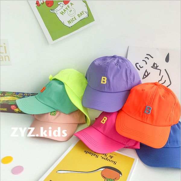 

children cotton summer baseball cap spring snapback for boys girls toddler kids sun hats baby pgraphy props accessories new, Yellow