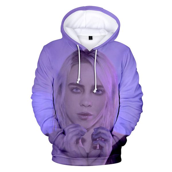 

billie eilish 3d пеанй оловки моделеѬ singer капоном оп дѬбла пђловеѬ мђжка, Black