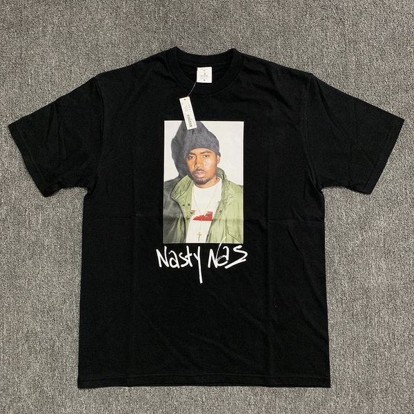 

logan 17fw nas tee black portrait printed short sleeve, Red