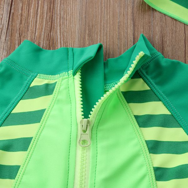 Children Baby Boy Swimwear Dinosaur Surfing Sunscreen Clothing Jumpsuit Cap Set