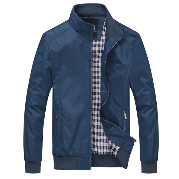 

solid color jacket men fashion oversized outerwear blue black coat simple design autumn clothing for male, Black;brown