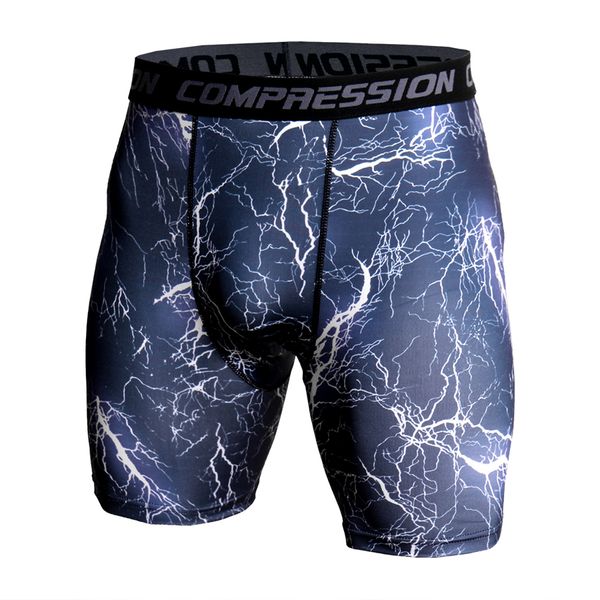 

camouflage running shorts men quick dry crossfit training fitness sport compression short tights underwear gym shorts homme, Black;blue