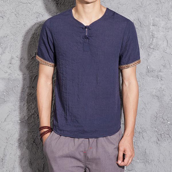 

2009 fashion spring summer men's shirt short neck single chest cotton shirt tight men's top, White;black