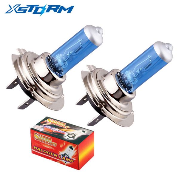 

2pcs h7 55w 12v halogen bulb super 5000k white fog lights high power car headlight lamp car light source styling parking