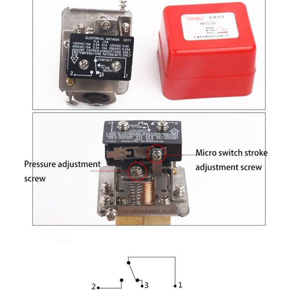 

hfs-20/15/25 r3/4 liquid water oil sensor control automatic paddle flow switch 15a 250v ip54 wholesale dropshipping