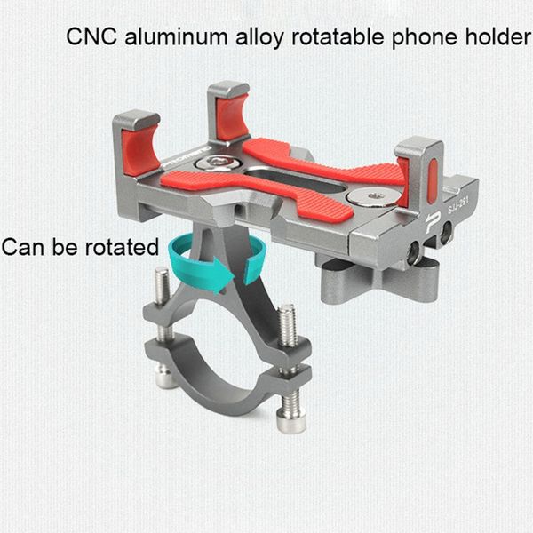 

abuo-promend aluminium alloy bike phone holder 4 -6.4 inch cell phone gps mount holder bicycle phone support cycling bracket mou