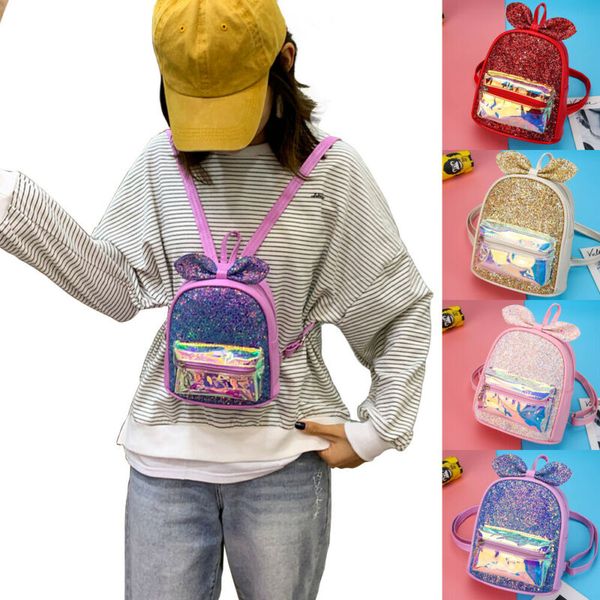 

women girls sequins mini backpack travel school satchel shoulder bag ruckrack