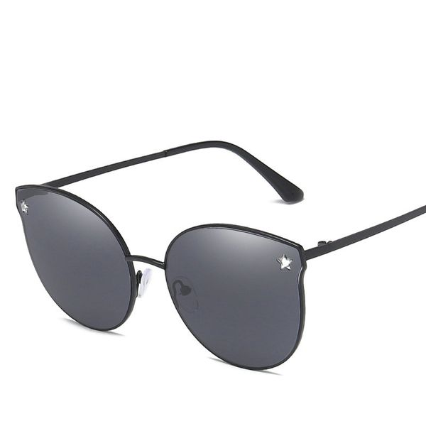 

2018 unique oversized wrap fashion cat pink sunglasses woman men shades mirror female square sun glasses punk sunglasses fml, White;black