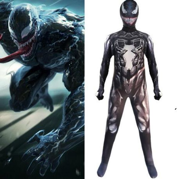 

размер s-xl fancy halloween uniform конструктора mens uniform для хэллоуина venom ролевой костюмы высокого качества mens платье одежды, Black;red