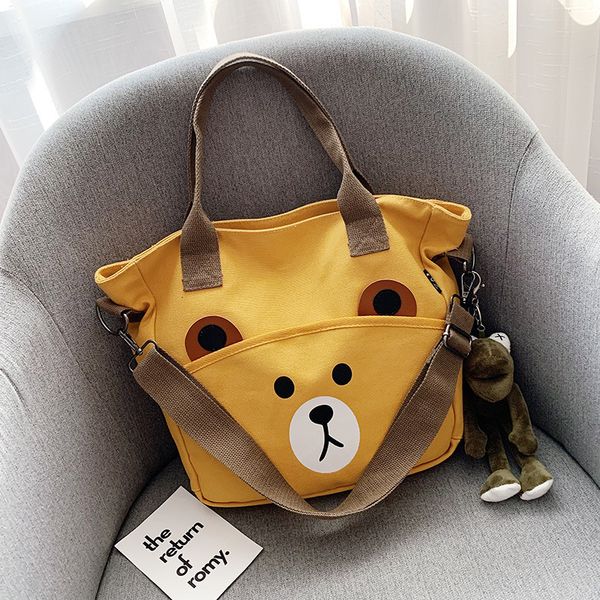 

2020 new canvas big bag messenger bag casual handbag shoulder women's