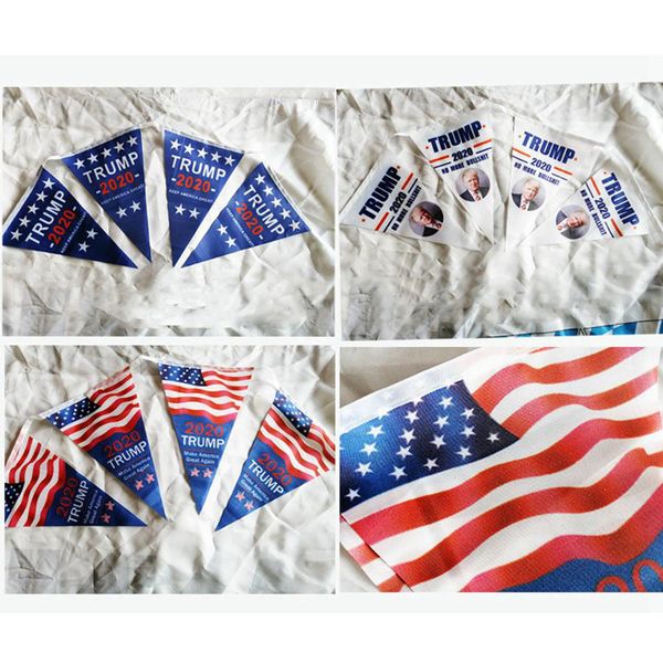 

3 styles american triangle pull flag trump 2020 make america great again flags party decoration hanging banner american flag fa2989