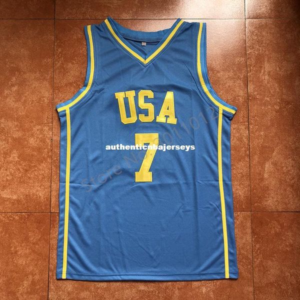 

2018 new jaylen brown team usa basketball jersey xs-6xl vest jerseys ncaa, Black;blue