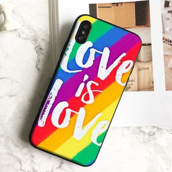 

capa luxury love is love art phone case for iphone 11 pro xs max xr 8 7 6s plus 5 se case soft black tpu silicone cover.