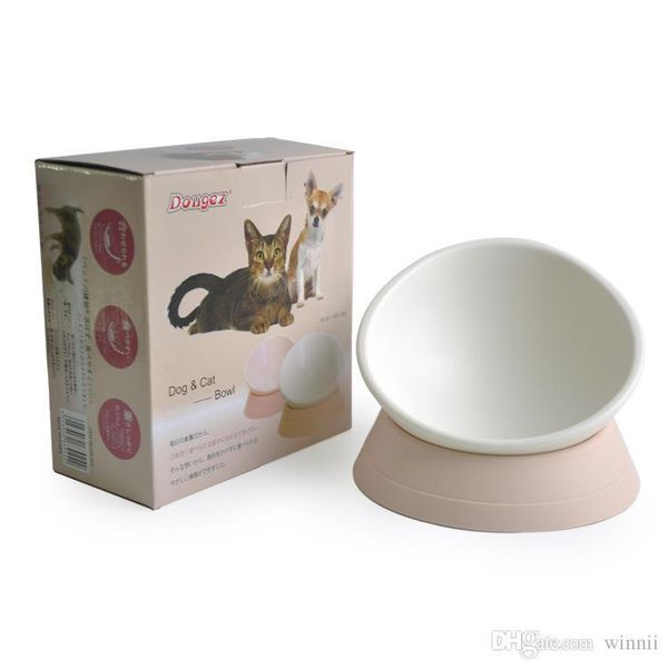

the new japanese any angle tilt non - slip pet bowl flat face cat bowl of pet supplies